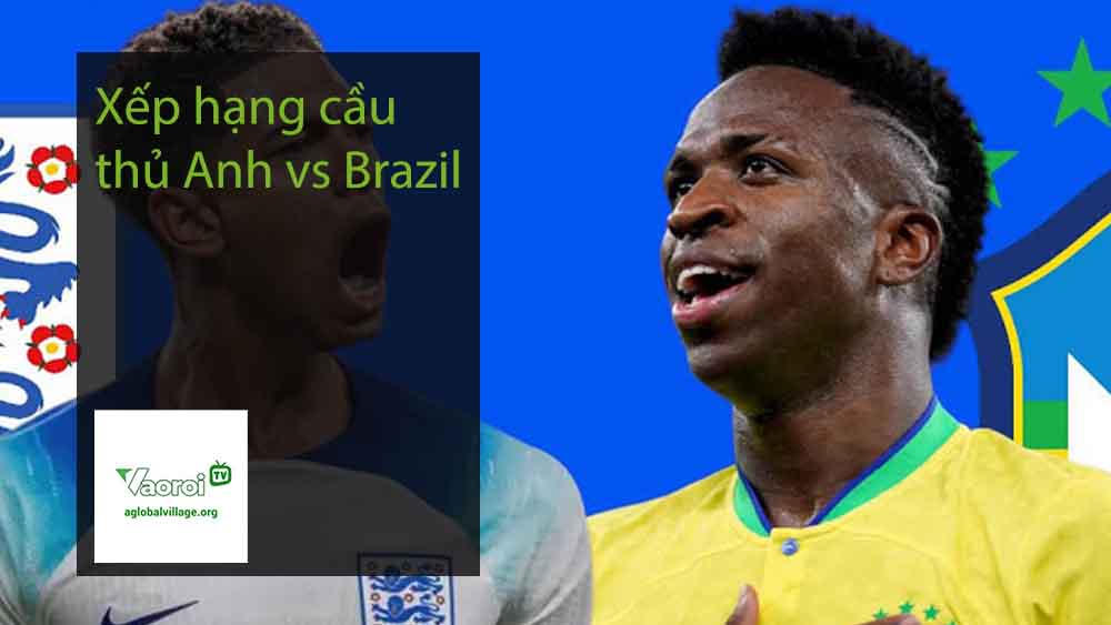 Xếp hạng cầu thủ Anh vs Brazil